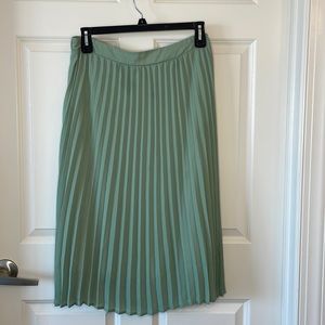 Ashley Lemieux Sage Green Pleated Skirt